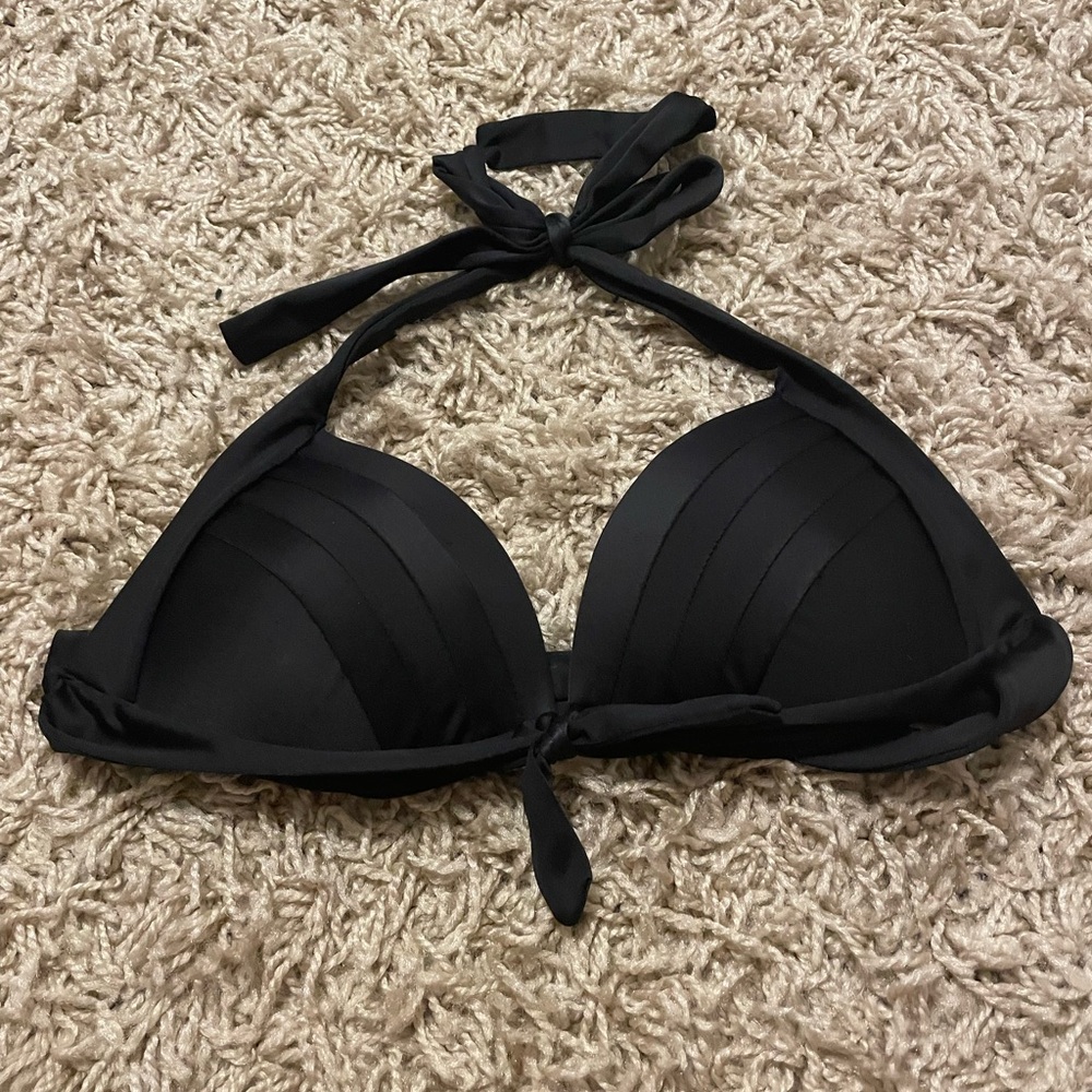 Black Halter Bikini Top